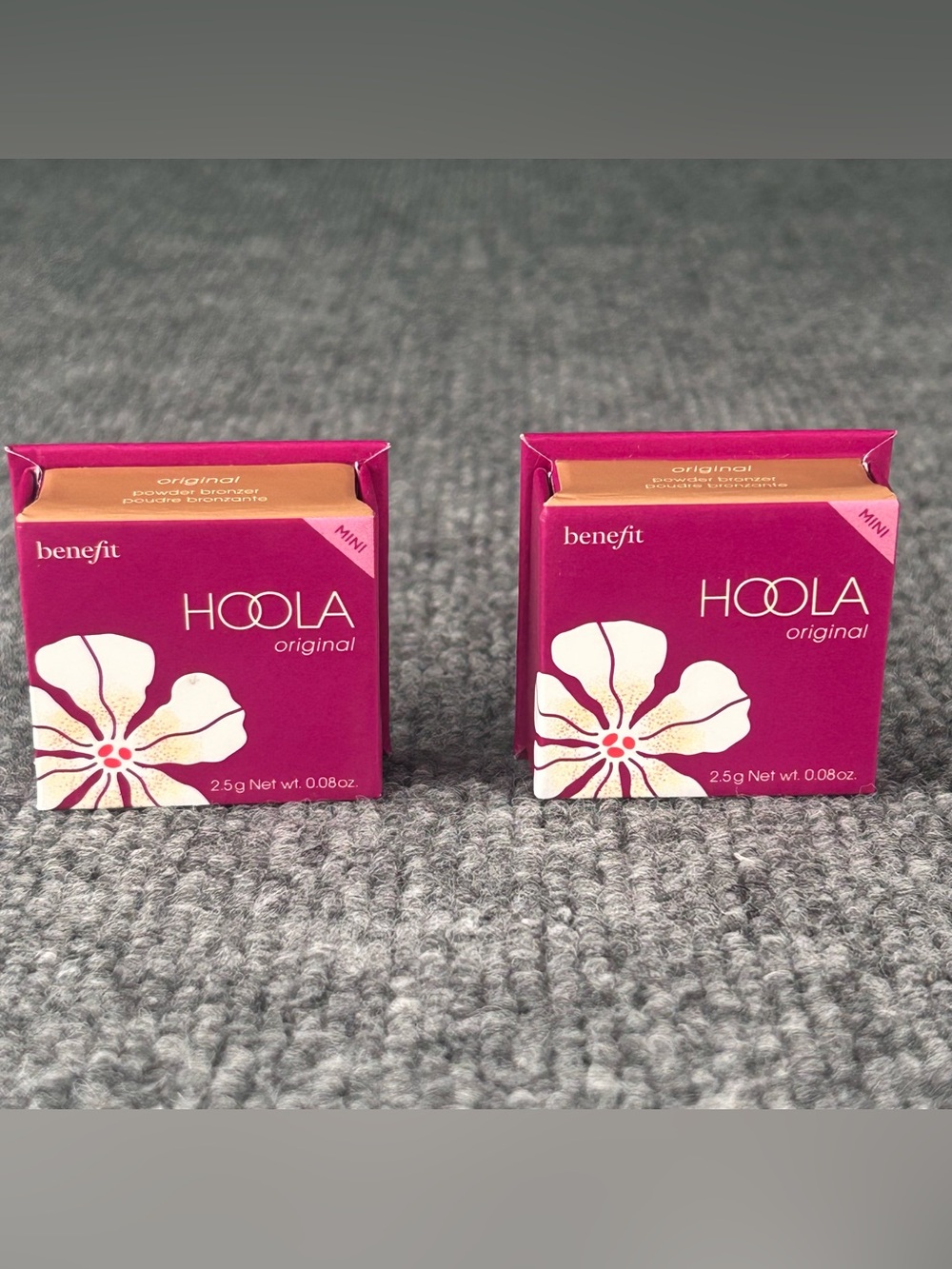 TWO x Benefit Cosmetics Hoola Original Powder Bronzer MINI 2.5g .08oz each NIB
